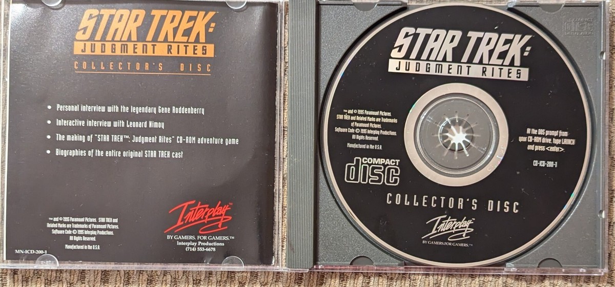 スタートレック・ジャッジメントライツ リミテッド CD コレクターズエディション Star Trek Judgment Rites Limited CD-Rom Collector's Edition