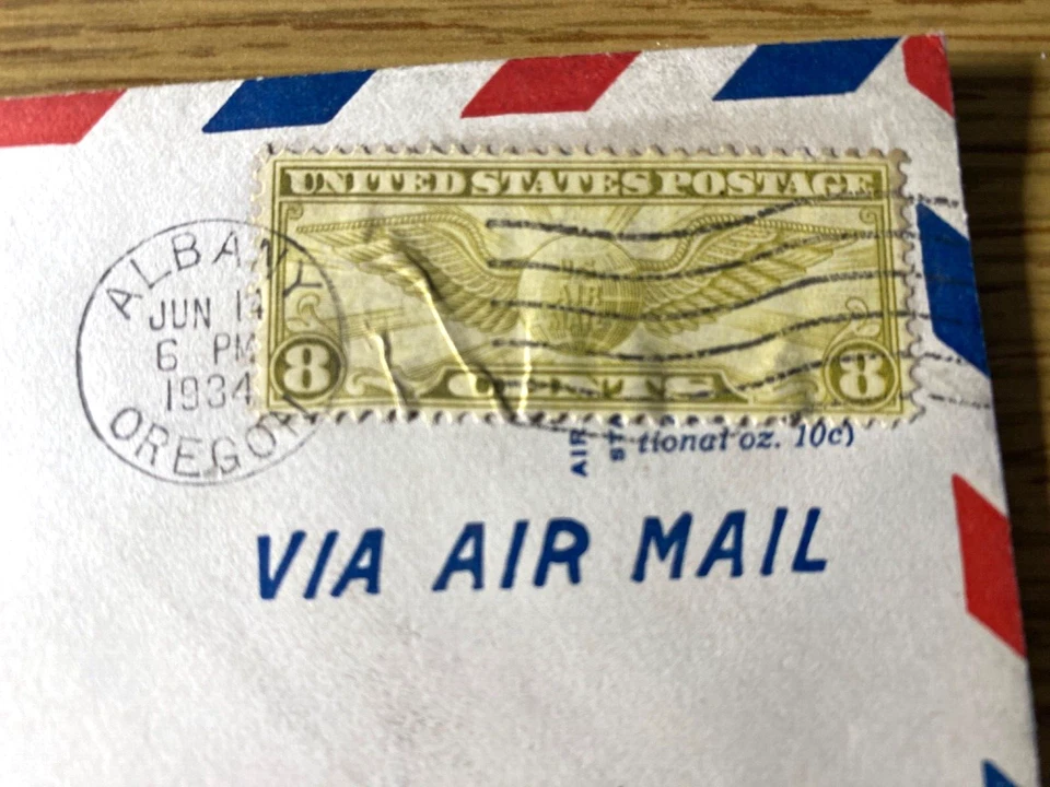 1934 ARMY AIR MANEUVERS dedication envelope ALBANY, OREGON signed by postmaster - Image 2 of 4