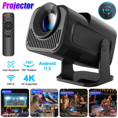 Real 4K Projektor 25000LMS 1080P Full HD Beamer WiFi LED Heimkino HDMI Bluetooth