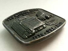 Vintage 1976 Bandag Truck Company Buckle 3" L x 2.5" W