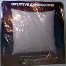 Vtg 1979 Creative Expressions Quilted Pillow Kit 1124 "Iris  Daisies" 14"x14"