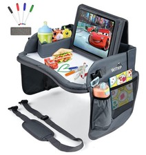 Kids Travel Tray with Dry Erase Board - Car Seat Tray for Kids Travel, Carsea...