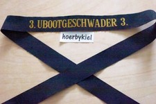 DEUTSCHE MARINE - MÜTZENBAND - " 3. UBOOTGESCHWADER 3. "