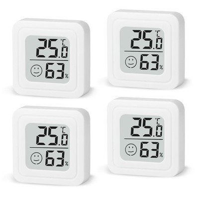 4 Stück luftfeuchtigkeitsmesser Thermometer Innen Digitales Mini Thermo Hygro...
