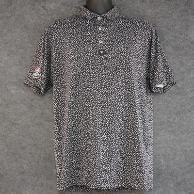 Bad Birdie Golf Polo Mens Large L Black Arizona Nights Pepsi Zero Sugar Floral