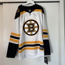 Fanatics Boston Bruins Officially Licensed NHL Hockey Jersey White Black Yellow