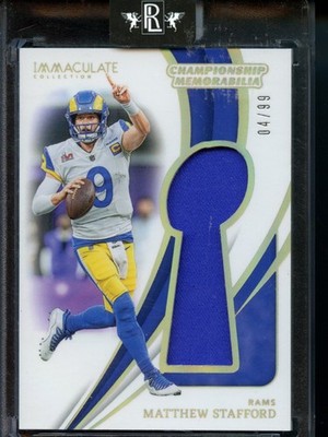2024 Panini Immaculate #CM-MSD Matthew Stafford Championship Memorabilia #/99