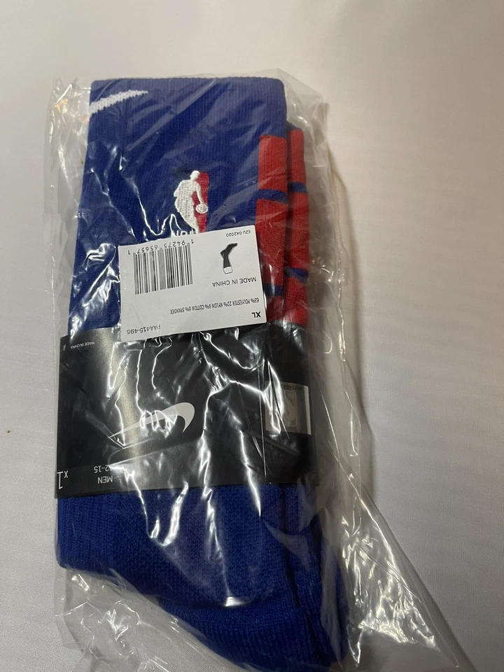 NBA Nike Auténticos Azul XL Calcetines Hasta la Rodilla PAA415-496 S125 Foto 3 de 4