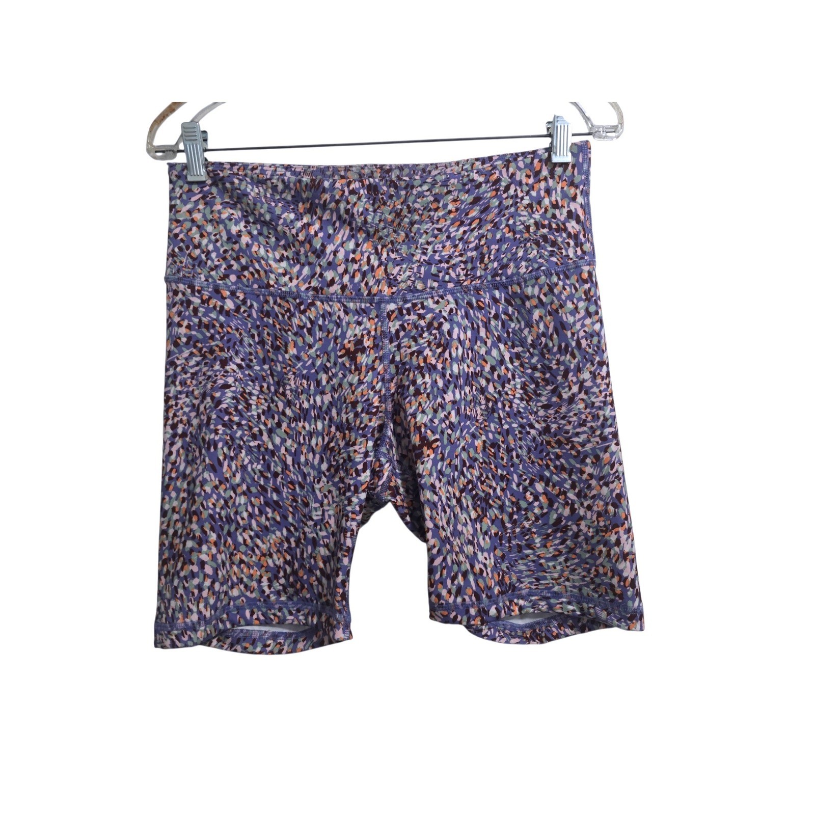 Old Navy Active PowerPress Go Dry Bike Short Women's Size L Abstract Print