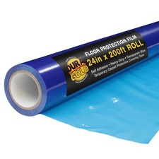 Floor Protection Film, 24" x 200' Roll - Self Adhesive Cover, Paint Spills, Dust