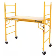 Jobsite 6 ft. W x 6.25 ft. H x 2.5 ft. D Baker Style Rolling Scaffold Platform w