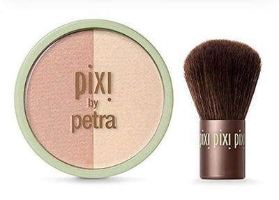 Pixi by Petra Beauty Blush Duo + Kabuki Brush - Peach Honey - New in Box