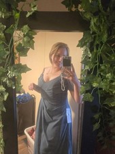 Azazie Dakota Bridesmaid Dress- Chiffon- Twilight Color, Custom Sized (10-12)