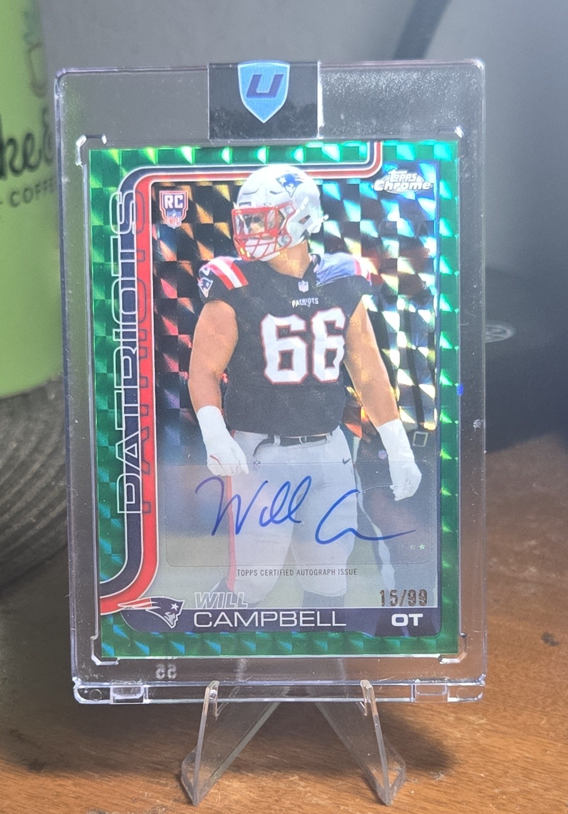 2025 Topps Chrome - Rookie Autographs Will Campbell #RA-WC Green Geometric...