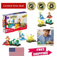 MEGA Pok mon Building Set: 130 Pieces, Articulated Figures for Creative Play
