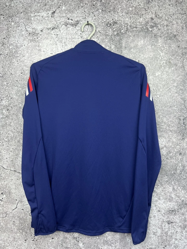 CHAQUETA EQUIPO ITALIA 2023-24 TOP ENTRENAMIENTO 1/4 CREMALLERA FÚTBOL ADIDAS HOMBRE TALLA M Foto 3 de 4