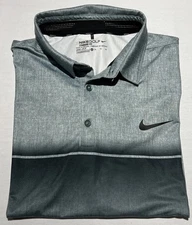 Nike Mobility Stripe Green Golf Polo Standard Fit 725537 XL  Desert Springs