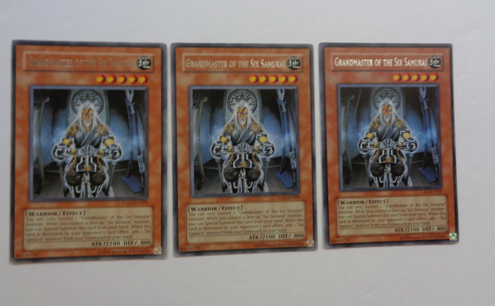 Grandmaster of the Six Samurai TU01-EN009 YuGiOh Turbo Pack: Booster One trading card — raw and PSA graded price guide