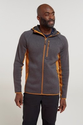 Mountain Warehouse Gray Treston Fleece Jacket Mens XS Full Zipper Hooded NWT