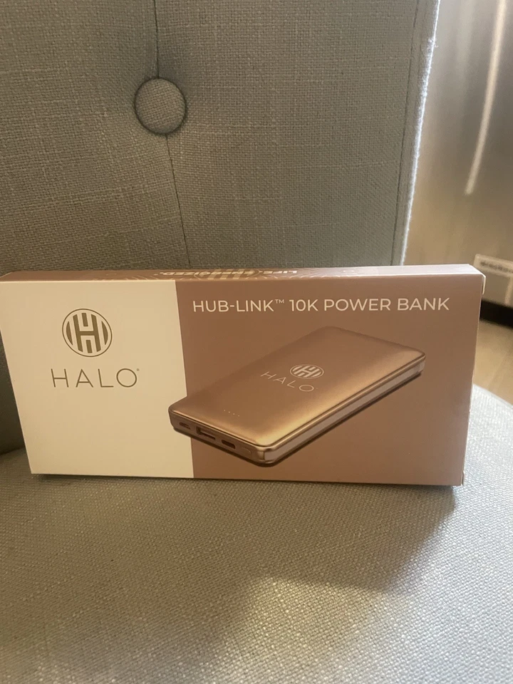 全新 HALO HUB-LINK 10K 电力银行集成电缆 快速充电 玫瑰金 — 第 2/4 张图片
