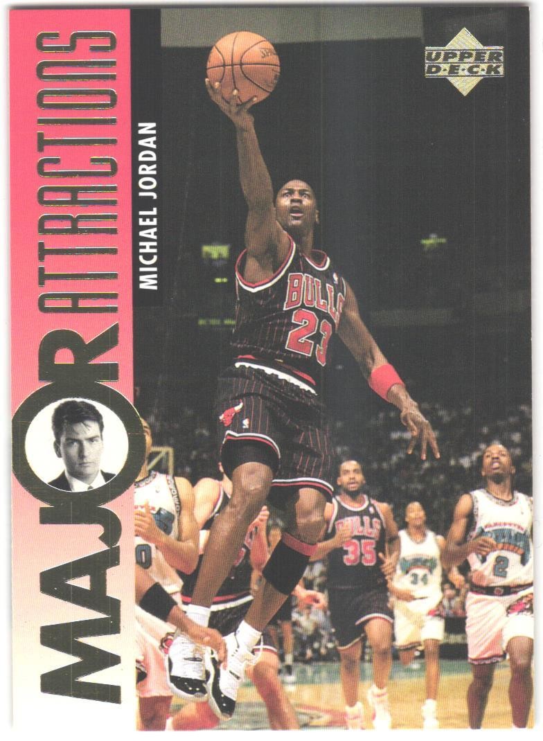 1995-96 Upper Deck Michael Jordan / Charlie Sheen MA #339
