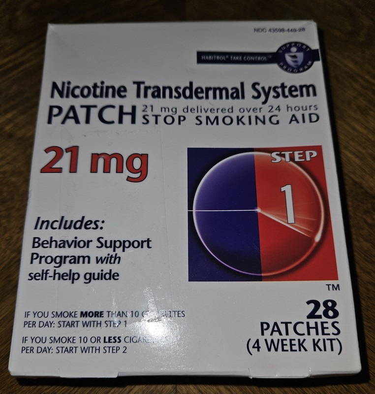 Habitrol Step 1- 21mg-Stop Smoking Patch - 28 Ct. (4 week kit) New Expires: 8/27