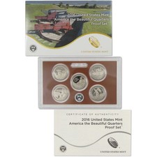 2016 America the Beautiful Quarter Clad Proof Set U.S. Mint OGP COA