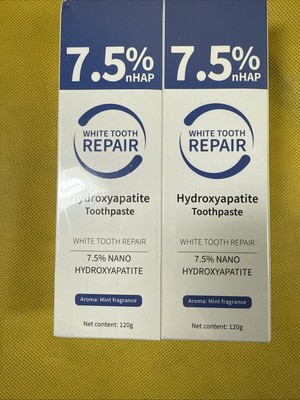 (2 Pack) 7.5% Hydroxyapatite Toothpaste Remove Yellow Tooth Stains 120gr Each C1