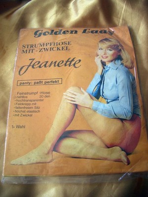 RAR Vintage Retro Golden Lady Nylons Feinstrumpfhose Gr. 40-42 INKA 20 den OVP