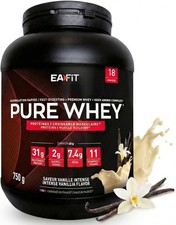 Whey Protein EAFIT 31gProtéine par Shaker BCAA Glutamine musculation750g vanille
