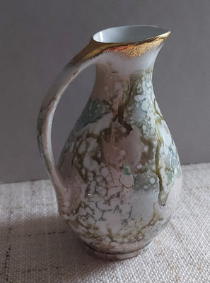 Kleine Vase Orben Knabe & Co Geschwenda , Antike Henkelvase mit Goldrand