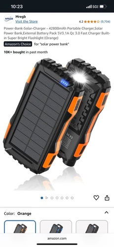 solar battery charger power bank-42800 mAh