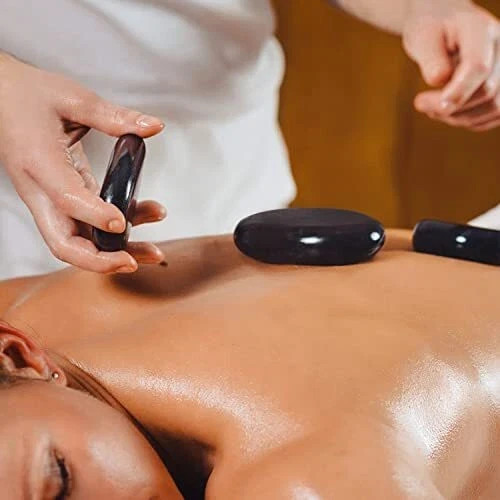 Hot Stones for Massage 4 Large 2 Medium Basalt Stones for Spa, Relaxing, Healing