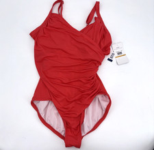 Jantzen Ladies One Piece Swimsuit Size 16W Orange