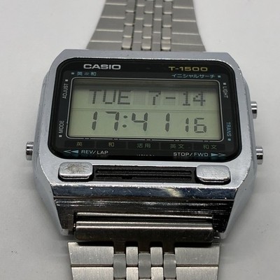 m o【極希少・稼働品】80s CASIO T-1500 デジタルウォッチ CASIO Walking Dictionary T-1500 Digital English Japanese