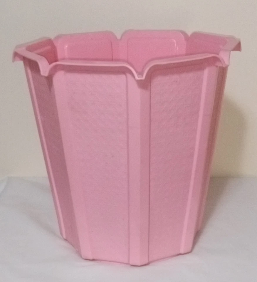 Cubo de basura Rubbermaid rosa octágono 2945 baño vintage en muy buena condición 10,5" t Foto 2 de 4