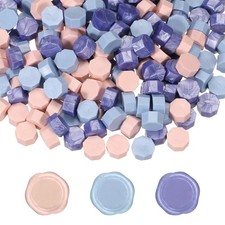 Wax Seal Beads, 300 Pcs Wax Sealing Beads, Smoke Pink/Haze Blue/Ice Purple