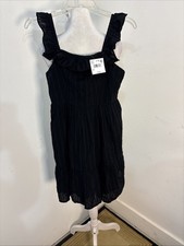 American Eagle Outfitters black crinkle gauze sundress XSmall New With Tags