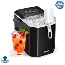 26lb Countertop Ice Maker with Handle, Fast Production, Self-Cleaning, Ideal ...