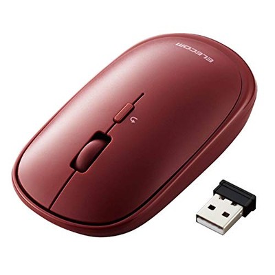 ELECOM Kabellose Maus 2,4 GHz Slint M-TM10DBRD Dünn Leise 4 Tasten Präsentation