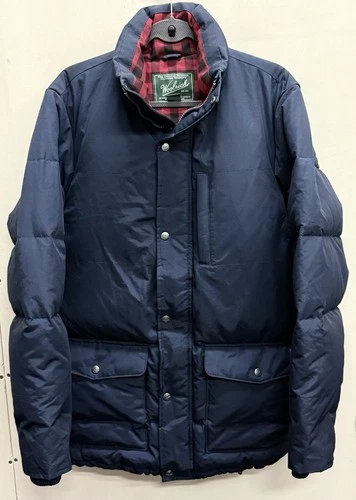 Woolrich Langhorne Men's Puffer Jacket Size Medium Deep Navy 550 Fill 16106 video thumbnail