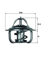 Mahle TX 1 71D Thermostat, KüHlmittel FüR Audi, Daewoo, Opel, Vauxhall, VW