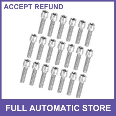 TWENTY Tapered M5x20mm Socket Head Cap Bolts Screws Nuts Silver Tone Universal