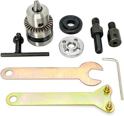 Electric Drill Chuck Angle Grinder Wheel Mandrel Adapter Disc Holder Spanner Sha