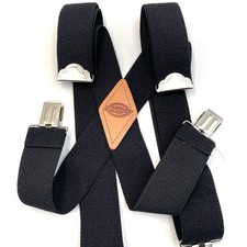 Dickies Mens Elastic X-Back Heavy Duty Clips 1-1/2" Work Suspender Adj Braces