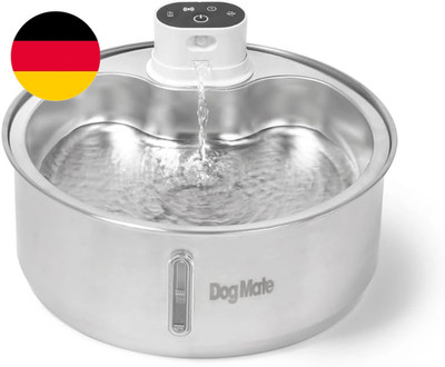 Dog Mate 8 Liter Edelstahl Hunde Trinkbrunnen   Automatischer Wasserspender Für