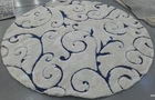 CREAM / BLUE 8'-0" x 8'-0" Back Stain Rug Reduced Price 1172792920 SG455-1165-8R