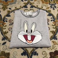 Warner Bros Studio 1998 Bugs Bunny Vintage Sweatshirt Medium Gray Face NWT Y2K