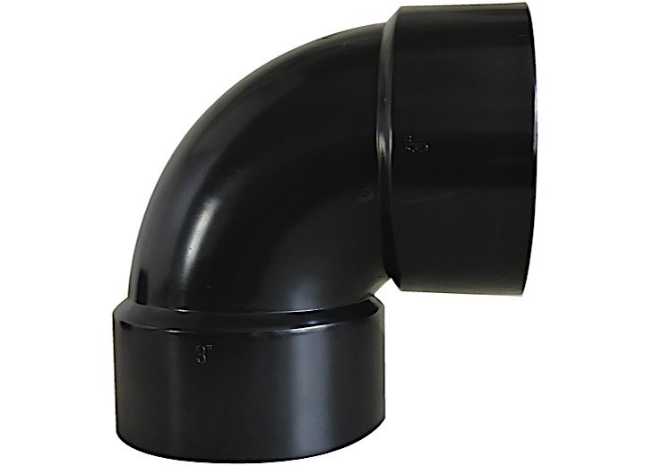 Valterra D50-2878C 90 Degree Short Turn 3" Hub DWV RV Sewer Elbow Fitting
