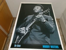Vintage Muddy Waters "the blues" Poster-Published by Pyramid 1996-24x34-Redfern